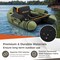 Goplus Inflatable Fishing Float Tube w/Pump & Storage Pockets & Fish Ruler Gray\Beige\Green